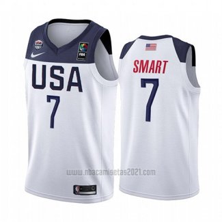 Camiseta USA Marcus Smart 2019 FIBA Basketball World Cup Blanco