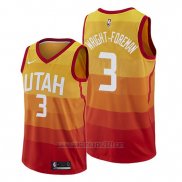 Camiseta Utah Jazz Justin Wright Foreman #3 Ciudad 2019-20 Naranja