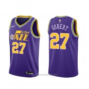 Camiseta Utah Jazz Rudy Gobert #27 Hardwood Classics Violeta