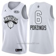 Camiseta All Star 2018 New York Knicks Kristaps Porzingis #6 Blanco