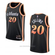 Camiseta Atlanta Hawks John Collins #20 Ciudad 2022-23 Negro