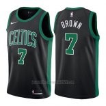 Camiseta Boston Celtics Jaylen Brown #7 Statement 2017-18 Negro