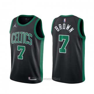 Camiseta Boston Celtics Jaylen Brown #7 Statement 2020-21 Negro