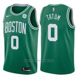 Camiseta Boston Celtics Jayson Tatum #0 2017-18 Verde