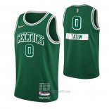Camiseta Boston Celtics Jayson Tatum #0 Ciudad 2021-22 Verde