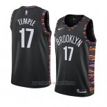 Camiseta Brooklyn Nets Garrett Temple #17 Ciudad 2019 Negro