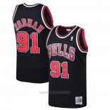 Camiseta Chicago Bulls Dennis Rodman #91 Mitchell & Ness 1997-98 Negro