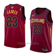 Camiseta Cleveland Cavaliers Lebron James #23 Icon 2017-18 Finals Bound Rojo