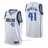 Camiseta Dallas Mavericks Dirk Nowitzki #41 Association Blanco