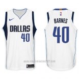 Camiseta Dallas Mavericks Harrison Barnes #40 2017-18 Blanco