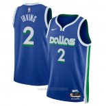 Camiseta Dallas Mavericks Kyrie Irving #2 Ciudad 2022-23 Azul