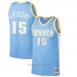 Camiseta Denver Nuggets Carmelo Anthony #15 Mitchell & Ness 2003-04 Azul