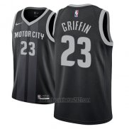 Camiseta Detroit Pistons Blake Griffin #23 Ciudad 2018-19 Negro