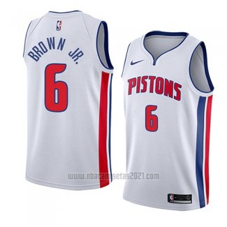 Camiseta Detroit Pistons Bruce Brown Jr. #6 Association 2018 Blanco