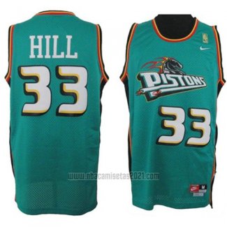 Camiseta Detroit Pistons Grant Hill #33 Retro Verde