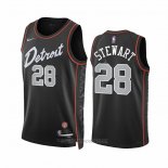 Camiseta Detroit Pistons Isaiah Stewart #28 Ciudad 2023-24 Negro