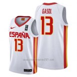 Camiseta Espana Marc Gasol #13 2019 FIBA Baketball World Cup Blanco