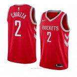 Camiseta Houston Rockets Chris Chiozza #2 Icon 2018 Rojo