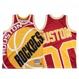 Camiseta Houston Rockets Personalizada Mitchell & Ness Big Face Rojo