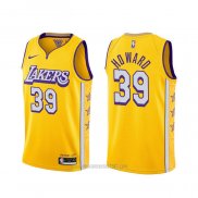 Camiseta Los Angeles Lakers Dwight Howard #39 Ciudad 2019-20 Amarillo
