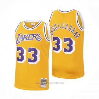 Camiseta Los Angeles Lakers Kareem Abdul-Jabbar #33 Mitchell & Ness 1984-85 Amarillo