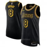 Camiseta Los Angeles Lakers Kobe Bryant #8 Black Mamba Autentico Negro