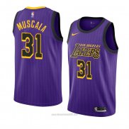 Camiseta Los Angeles Lakers Mike Muscala #31 Ciudad 2018-19 Violeta