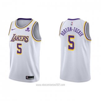 Camiseta Los Angeles Lakers Talen Horton-Tucker #5 Association 2021-2022 Blanco