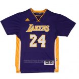 Camiseta Manga Corta Los Angeles Lakers Kobe Bryant #24 Violeta