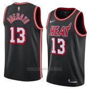 Camiseta Miami Heat Bam Adebayo #13 Classic 2018 Negro