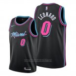 Camiseta Miami Heat Meyers Leonard #0 Ciudad Negro