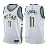 Camiseta Milwaukee Bucks Brandon Jennings #11 Association 2017-18 Blanco