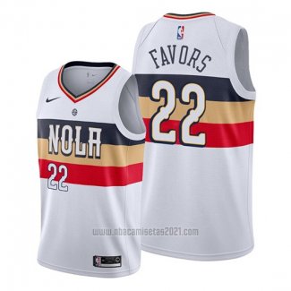 Camiseta New Orleans Pelicans Derrick Favors #22 Earned Blanco