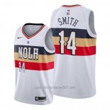 Camiseta New Orleans Pelicans Jason Smith #14 Earned Blanco