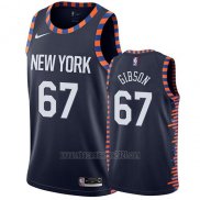 Camiseta New York Knicks Knicks Taj Gibson #67 Ciudad 2019 Azul