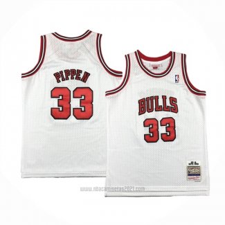 Camiseta Nino Chicago Bulls Scottie Pippen #33 Mitchell & Ness 1997-98 Blanco