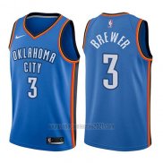 Camiseta Oklahoma City Thunder Corey Brewer #3 Icon 2017-18 Azul