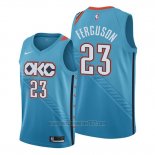 Camiseta Oklahoma City Thunder Terrance Ferguson #23 Ciudad Edition Azul