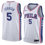 Camiseta Philadelphia 76ers Amir Johnson #5 Association 2018 Blanco