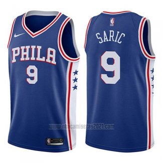 Camiseta Philadelphia 76ers Dario Saric #9 Swingman Icon 2017-18 Azul