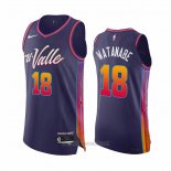 Camiseta Phoenix Suns Yuta Watanabe #18 Ciudad Autentico 2023-24 Violeta