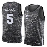 Camiseta San Antonio Spurs Dejounte Murray #5 Ciudad 2018 Gris