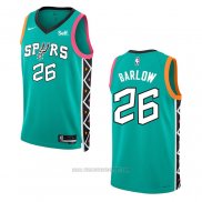 Camiseta San Antonio Spurs Dominick Barlow #26 Ciudad 2022-23 Verde