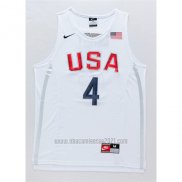 Camiseta USA 2016 Stephen Curry #4 Blanco