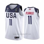 Camiseta USA Mason Plumlee 2019 FIBA Basketball World Cup Blanco