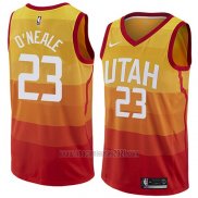 Camiseta Utah Jazz Royce O'neale #23 Ciudad 2018 Amarillo