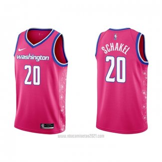 Camiseta Washington Wizards Jordan Schakel #20 Ciudad 2022-23 Rosa