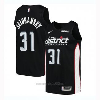 Camiseta Washington Wizards Tomas Satoransky #31 Ciudad 2018-19 Negro