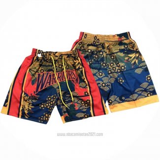 Pantalone Golden State Warriors Lunar New Year Mitchell & Ness Just Don Naranja