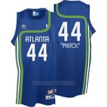 Camiseta Atlanta Hawks Pistol Pete #44 Retro Azul